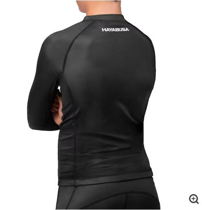 Rashguard Manga Larga para Niño Hayabusa Geo (Gris) (Disponible por Encargo)