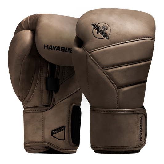 Guantes de Box Hayabusa T3 de Cuero de Lujo (Café) (Disponible por Encargo)