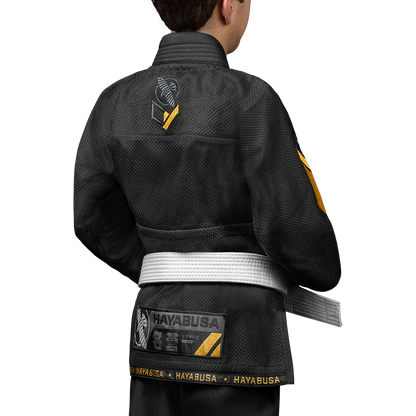 Uniforme de Jiujitsu Brasileño Hayabusa Ascend para Niño (Negro) (Disponible por Encargo)