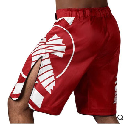 Fightshorts Hayabusa Icon (Largos) (Rojo / Blanco) (Disponible por Encargo)