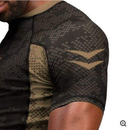 Rashguard Manga Corta Hayabusa Ranked (Café) (Disponible por Encargo)