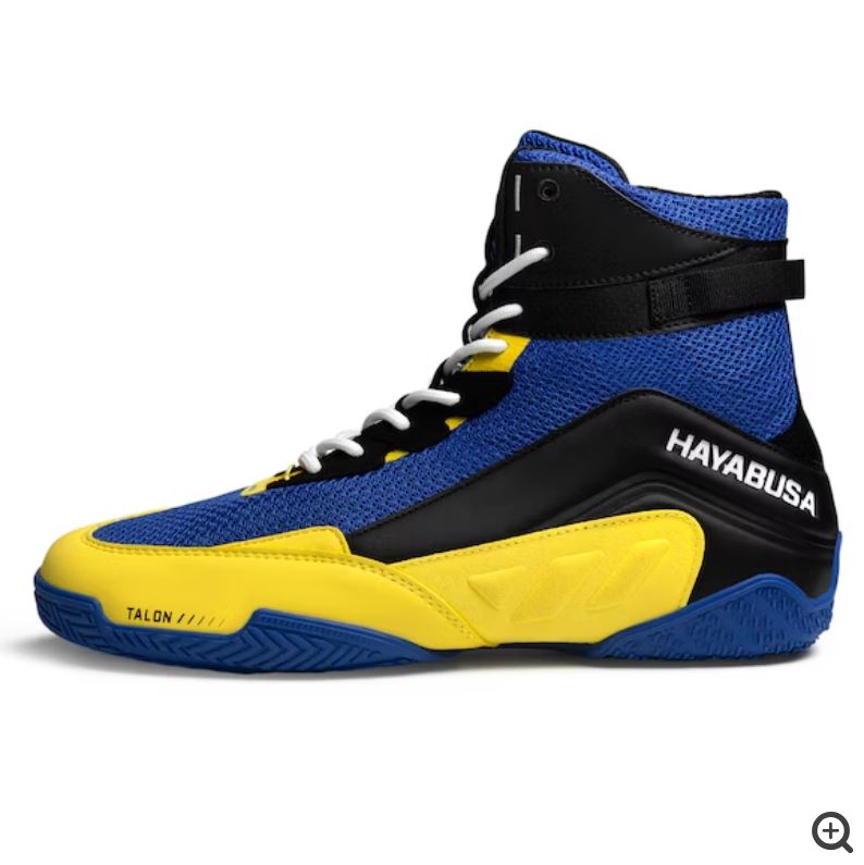 Zapatos de Box Hayabusa Talon (Azul / Amarillo) (Disponible por Encargo)
