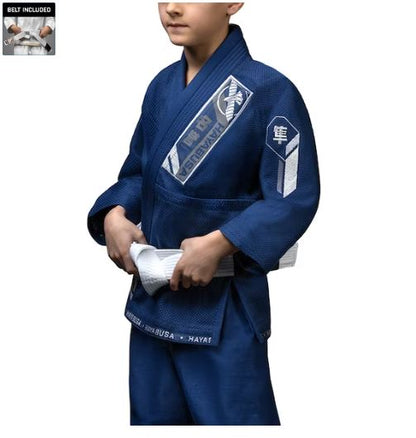 Uniforme de Jiujitsu Brasileño Hayabusa Ascend para Niño (Azul) (Disponible por Encargo)