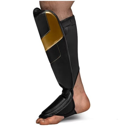 Espinilleras Hayabusa T3 Edición Full Back (Negro / Dorado) (Disponible por Encargo)