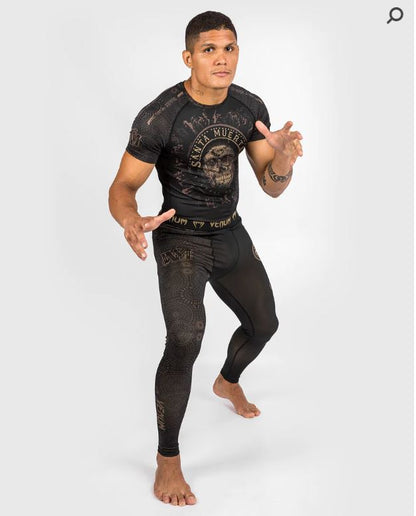 Rashguard Manga Corta Venum Santa Muerte Dark Side (Disponible por Encargo)
