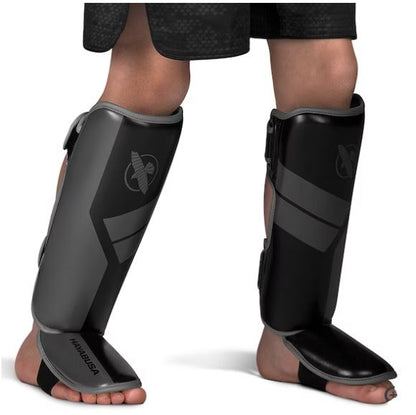 Espinilleras para Niño Hayabusa S4 (Negro / Gris) (Disponible por Encargo)