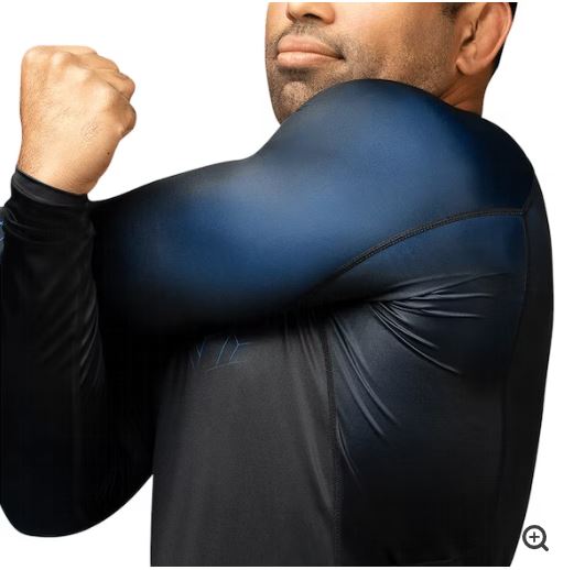 Rashguard Manga Larga Hayabusa Geo (Azul) (Disponible por Encargo)