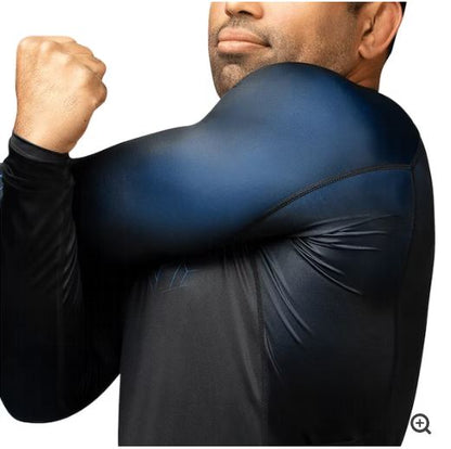 Rashguard Manga Larga Hayabusa Geo (Azul) (Disponible por Encargo)