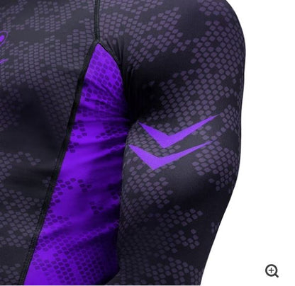 Rashguard Manga Larga Hayabusa Ranked (Morado) (Disponible por Encargo)