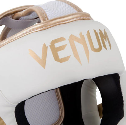 Careta Venum Elite (Blanco / Dorado) (Disponible por Encargo)