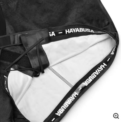 Fightshorts Hayabusa Hexagon (Largos) (Negro) (Disponible por Encargo)