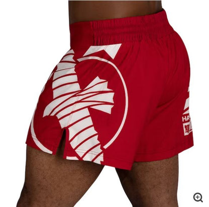 Fightshorts de Kickboxing Hayabusa Icon (Rojo / Blanco) (Disponible por Encargo)