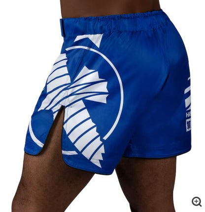 Fightshorts Hayabusa Icon (Cortos) (Azul / Blanco) (Disponible en Costa Rica y por Encargo)