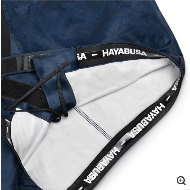 Fightshorts Hayabusa Hexagon (Largos) (Azul) (Disponible por Encargo)
