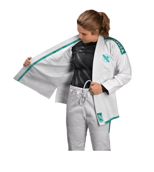Uniforme de Jiujitsu Brasileño Liviano Hayabusa Lightweight (Blanco / Turquesa) (Disponible por Encargo)