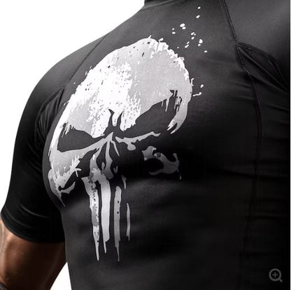 Rashguard Manga Corta Hayabusa Edición Punisher (Marvel) (Disponible por Encargo)