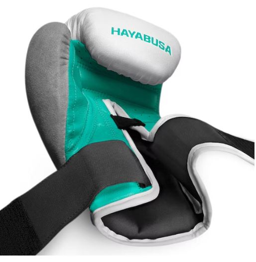 Guantes de Box Hayabusa T3 (Blanco / Turquesa) (Disponible por Encargo)