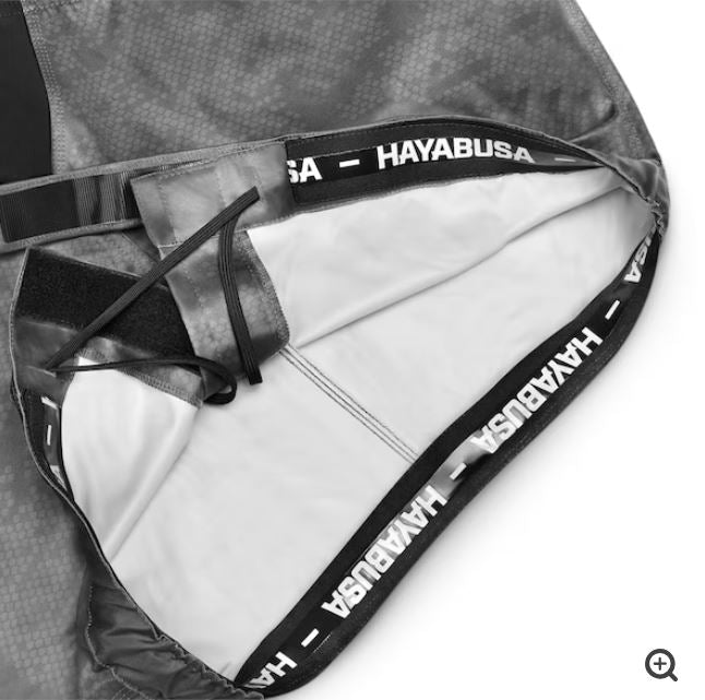 Fightshorts Hayabusa Hexagon (Largos) (Gris) (Disponible por Encargo)