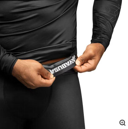 Spats (Licra Larga) Hayabusa Geo (Negro/ Gris) (Disponible por Encargo)