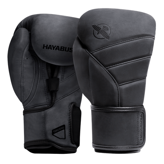 Guantes de Box Hayabusa T3 de Cuero de Lujo (Negro) (Disponible por Encargo)