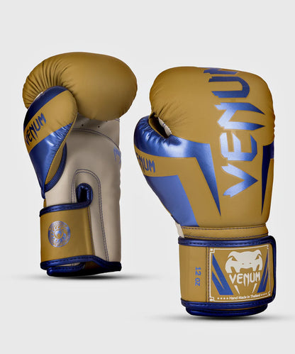 Guantes de Box Venum Elite (Café / Azul) (Edición Especial)  (Disponible por Encargo)