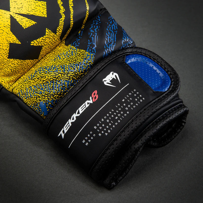 Guantes de MMA Venum x Tekken 8 Edición King (Sparring) (Amarillo / Negro) (Disponible en Costa Rica)
