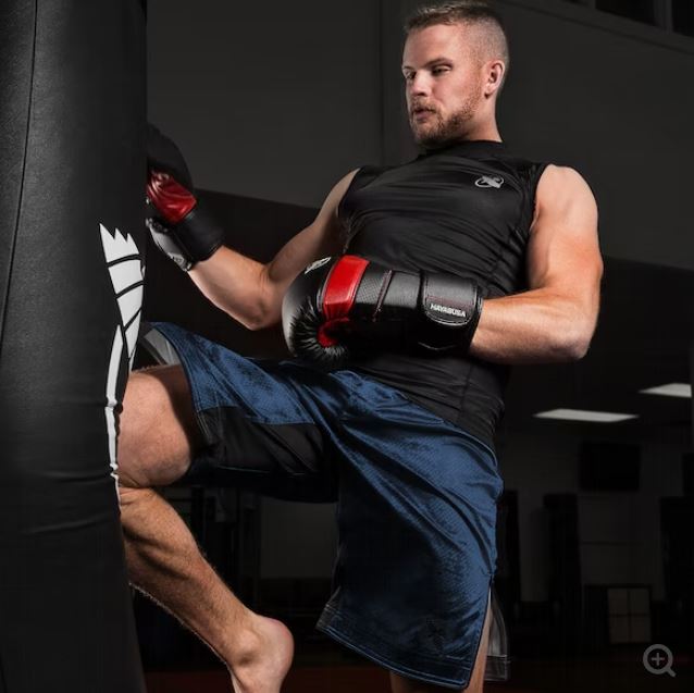 Fightshorts Hayabusa Hexagon (Largos) (Azul) (Disponible por Encargo)