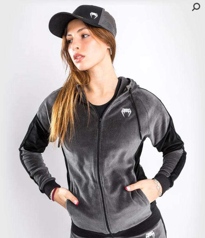 Jacket de Mujer Venum Camoline 2.0 Velvet Track (Gris / Negro) (Disponible por Encargo)