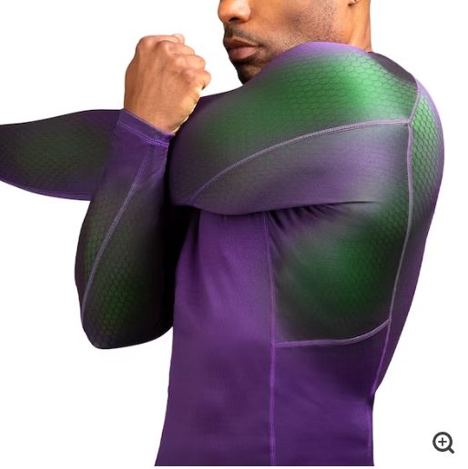Rashguard Manga Larga Hayabusa Fusion (Morado / Verde) (Disponible por Encargo)