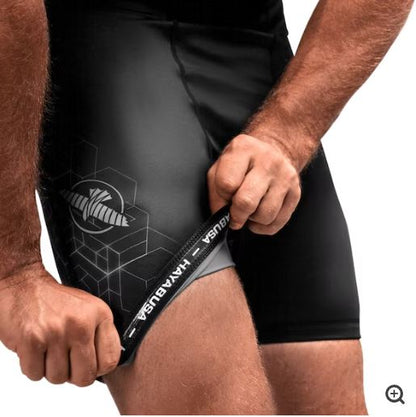 Licra Corta Hayabusa Geo (Negro / Gris) (Disponible por Encargo)