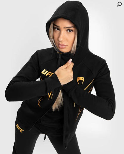 Jacket de Mujer Venum UFC Fight Night 2.0 Replica (Negro / Amarillo) (Disponible por Encargo)