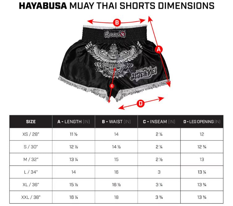 Fightshorts de Muay Thai Hayabusa Falcon (Blanco) (Disponible por Encargo)