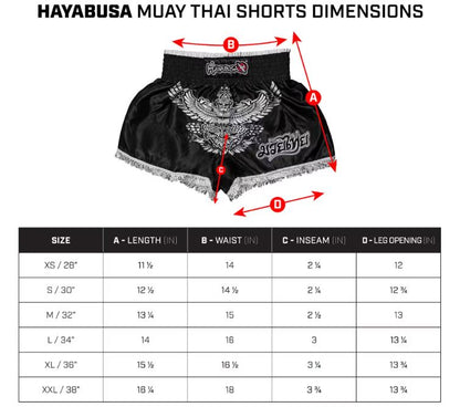 Fightshorts de Muay Thai Hayabusa Falcon (Blanco) (Disponible por Encargo)