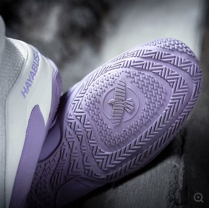 Zapatos de Box Hayabusa Talon (Blanco / Lila) (Disponible por Encargo)