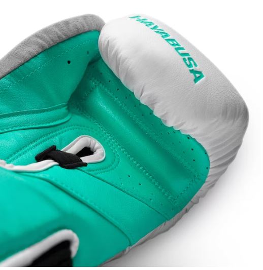Guantes de Box Hayabusa T3 (Blanco / Turquesa) (Disponible por Encargo)