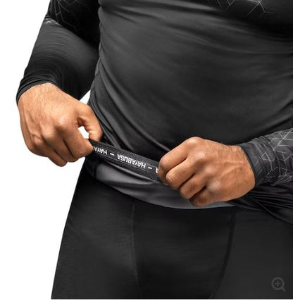 Rashguard Manga Larga Hayabusa Geo (Gris) (Disponible por Encargo)