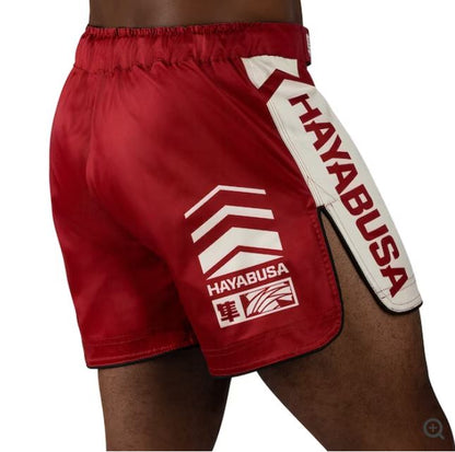 Fightshorts Hayabusa Icon (Cortos) (Rojo / Blanco) (Disponible por Encargo)