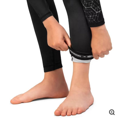 Spats (Licra Larga) para Niños Hayabusa Geo (Negro/ Gris) (Disponible por Encargo)