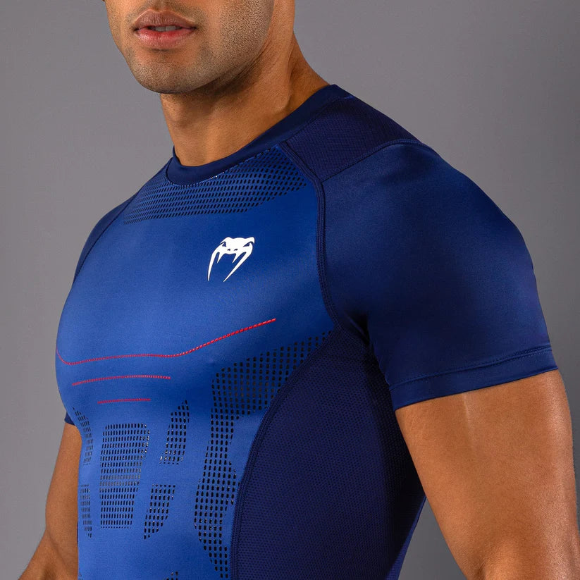 Rashguard Manga Corta para Hombre Venum Technical 3.0 (Azul Nocturno) (Disponible en Costa Rica)