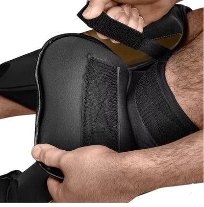 Espinilleras Hayabusa T3 Edición Full Back (Negro / Dorado) (Disponible por Encargo)