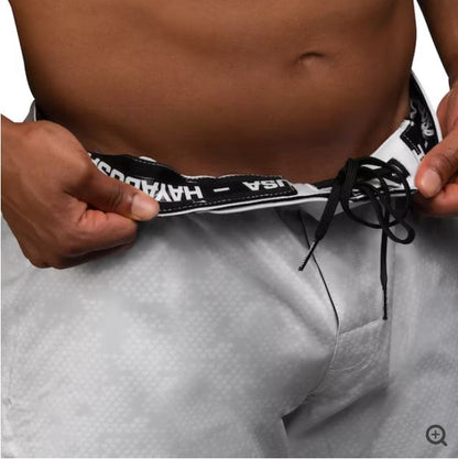 Fightshorts Hayabusa Hexagon (Cortos) (Blanco) (Disponible por Encargo)