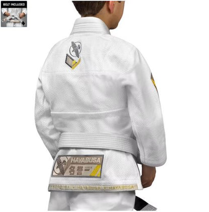 Uniforme de Jiujitsu Brasileño Hayabusa Ascend para Niño (Blanco) (Disponible por Encargo)