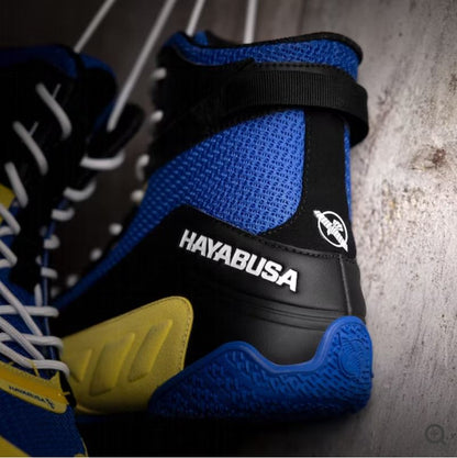 Zapatos de Box Hayabusa Talon (Azul / Amarillo) (Disponible por Encargo)