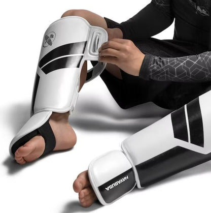 Espinilleras para Niño Hayabusa S4 (Blanco / Negro) (Disponible por Encargo)
