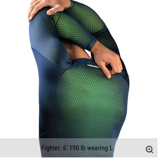 Rashguard Manga Larga Hayabusa Fusion (Azul / Verde) (Disponible por Encargo)