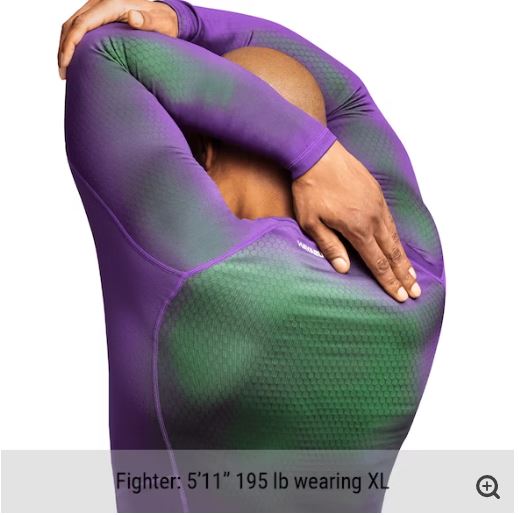 Rashguard Manga Larga Hayabusa Fusion (Morado / Verde) (Disponible por Encargo)