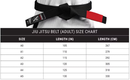 Cinta de Jiujitsu Brasileño Hayabusa (Negra) (Disponible por Encargo)