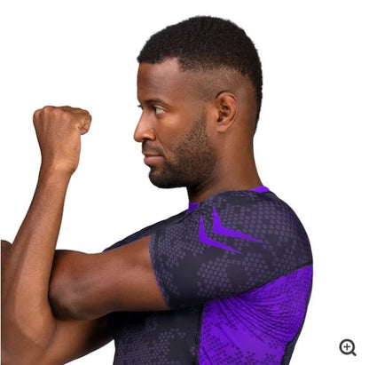 Rashguard Manga Corta Hayabusa Ranked (Morado) (Disponible por Encargo)