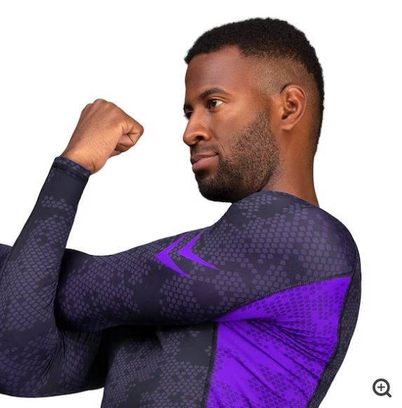 Rashguard Manga Larga Hayabusa Ranked (Morado) (Disponible por Encargo)