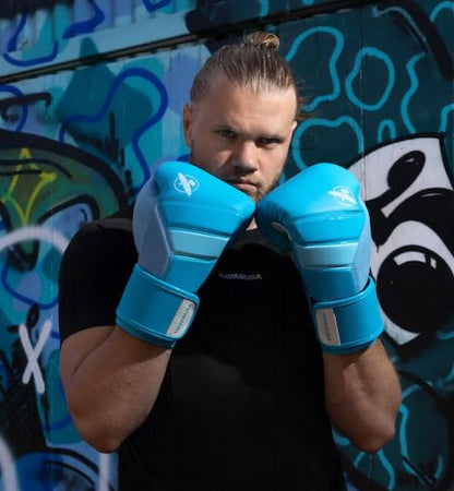 Guantes de Box Hayabusa T3 Neón (Celeste / Blanco) (Disponible por Encargo)